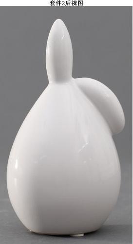 本外观设计产品的名称:陶瓷摆件(工艺品兔).2.